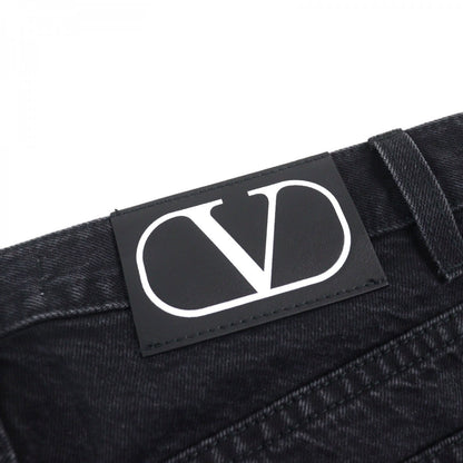 Valentino Denim Pants Xv3De01W888 Cotton Black 31