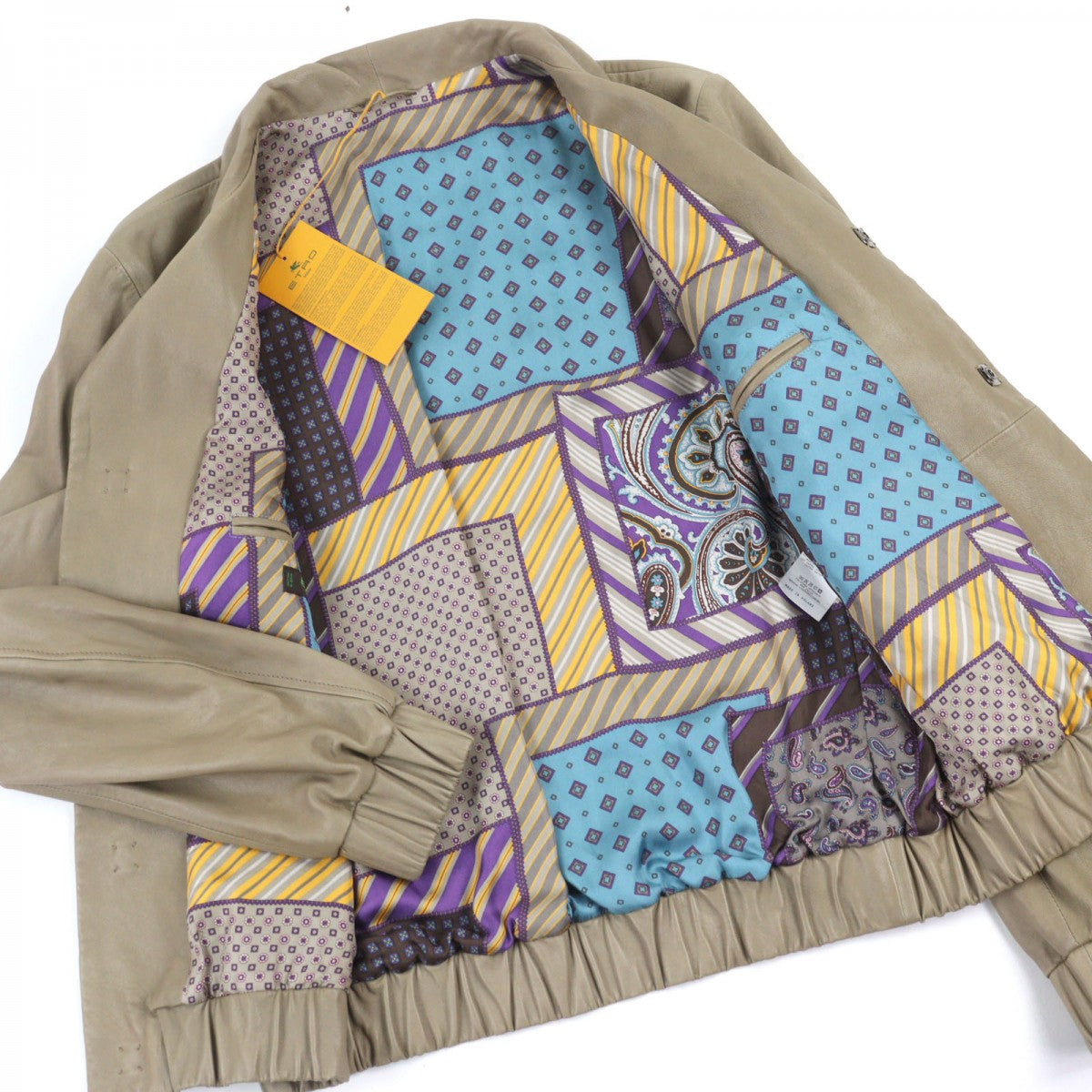 Etro Leather Jacket Lambskin Beige L