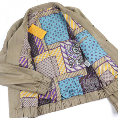 Etro Leather Jacket Lambskin Beige L