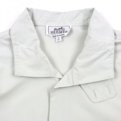 Hermes Long Sleeve Shirt Cotton Light Green 38