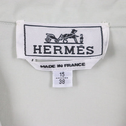 Hermes Long Sleeve Shirt Cotton Light Green 38