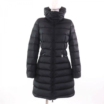 Moncler Down Coat Nylon Black Flammette Zero
