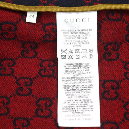 Gucci Coat 597911 Wool Navy Red 44