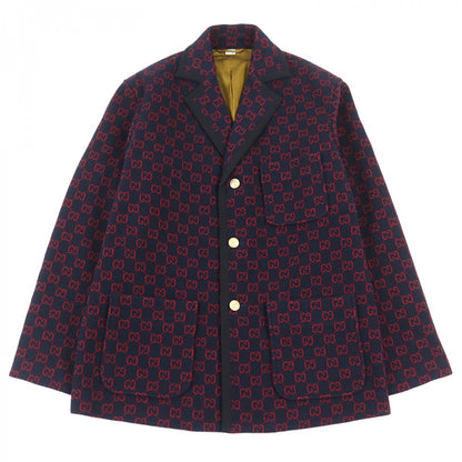 Gucci Coat 597911 Wool Navy Red 44