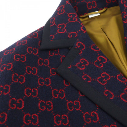 Gucci Coat 597911 Wool Navy Red 44