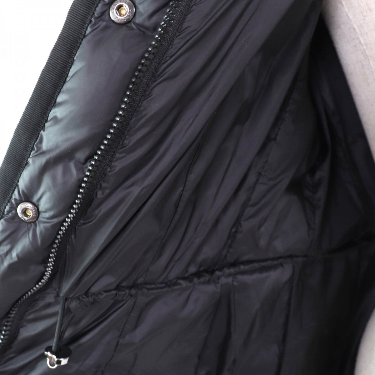 Moncler Down Coat Nylon Black Hermifur 1