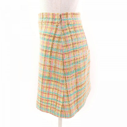 Miu Miu Tweed Skirt Mg926 Wool Multi 40