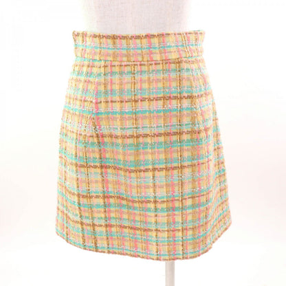 Miu Miu Tweed Skirt Mg926 Wool Multi 40