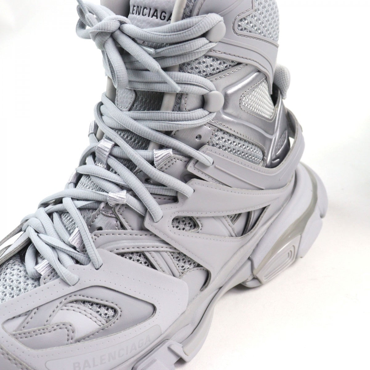 Balenciaga High Cut Sneakers 654867 Leather Gray Track Hike 27