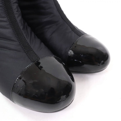 Chanel Knee-High Boots G38428 Leather Black 36