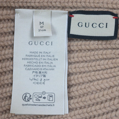 Gucci Cap 764594 Wool Beige Double G M