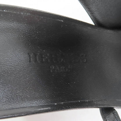 Hermes Sandals Leather Black Inconnu 85 35