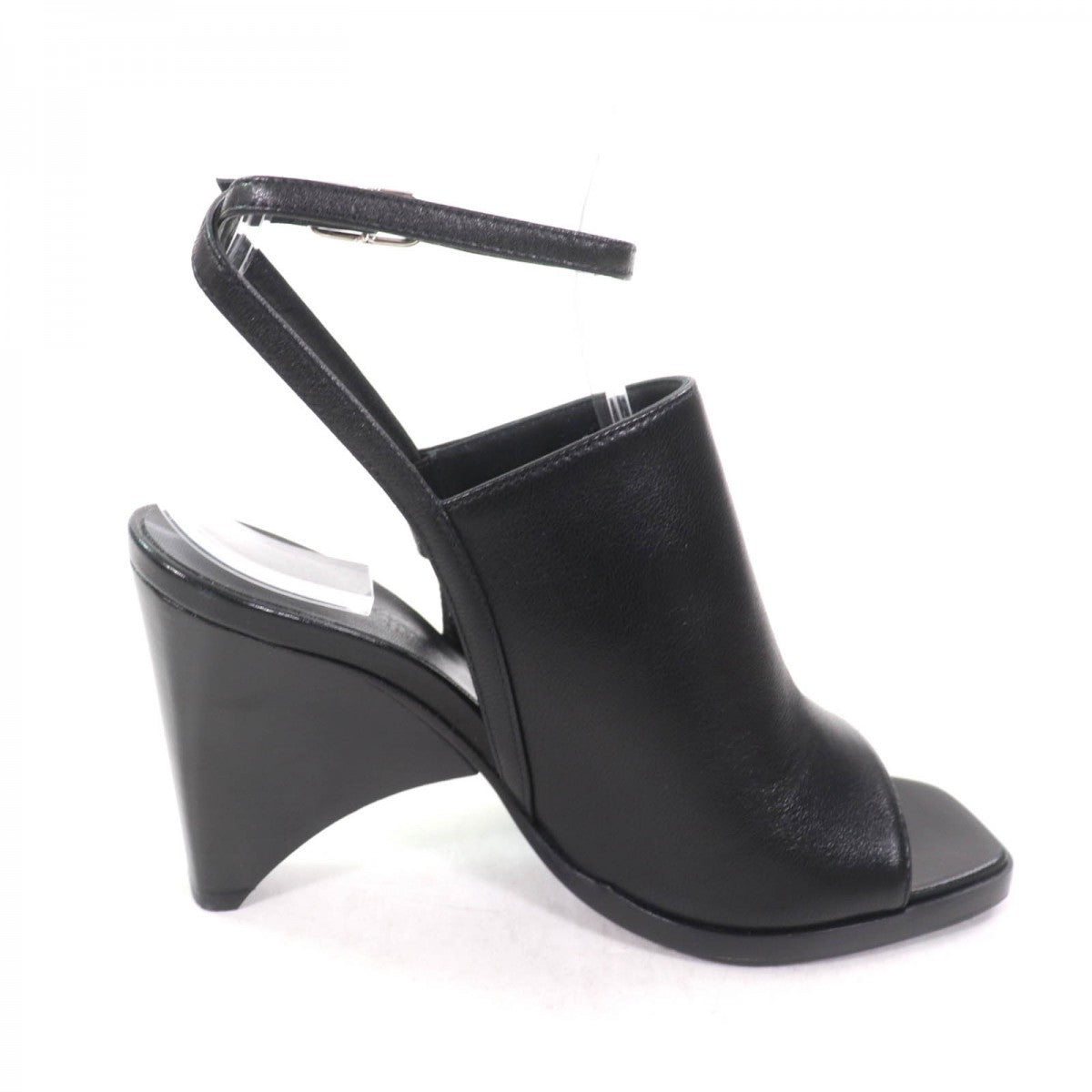 Hermes Sandals Leather Black Inconnu 85 35