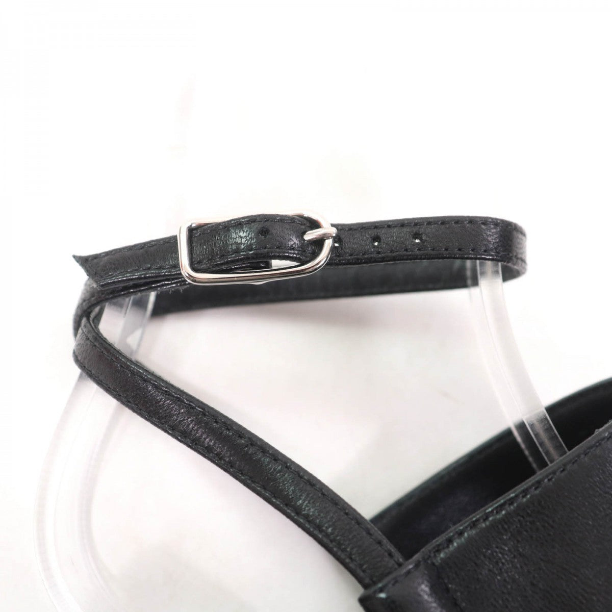 Hermes Sandals Leather Black Inconnu 85 35