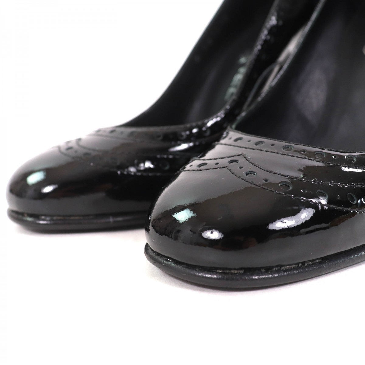 Chanel Pumps G31216 Patent Leather Black 36.5