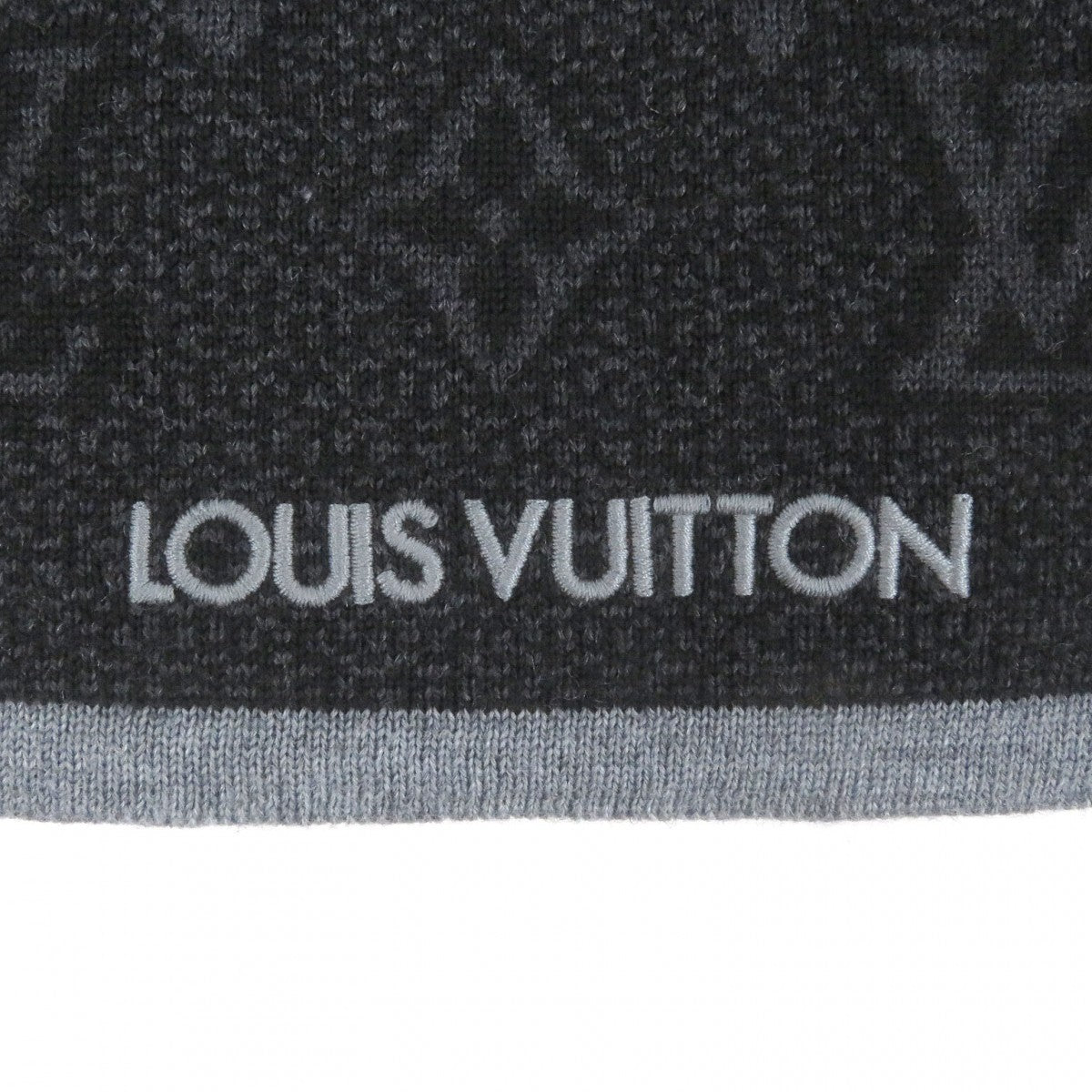 Louis Vuitton Scarf M73468 Wool Gris Escharp My Monogram Eclipse