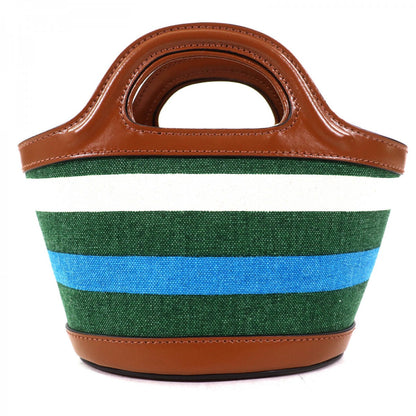Marni Shoulder Bag Bmmp0096Q0 Cotton Brown Green Blue Tropicalia