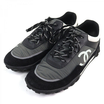 Chanel Sneakers G34087 Leather Black White 41