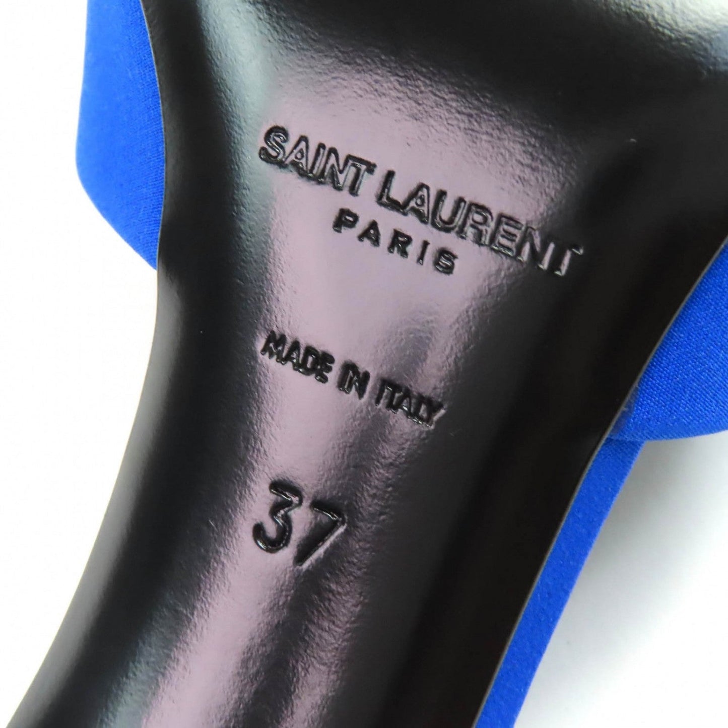 Saint Laurent Paris Mule 699767 Fabric Blue La 16 37