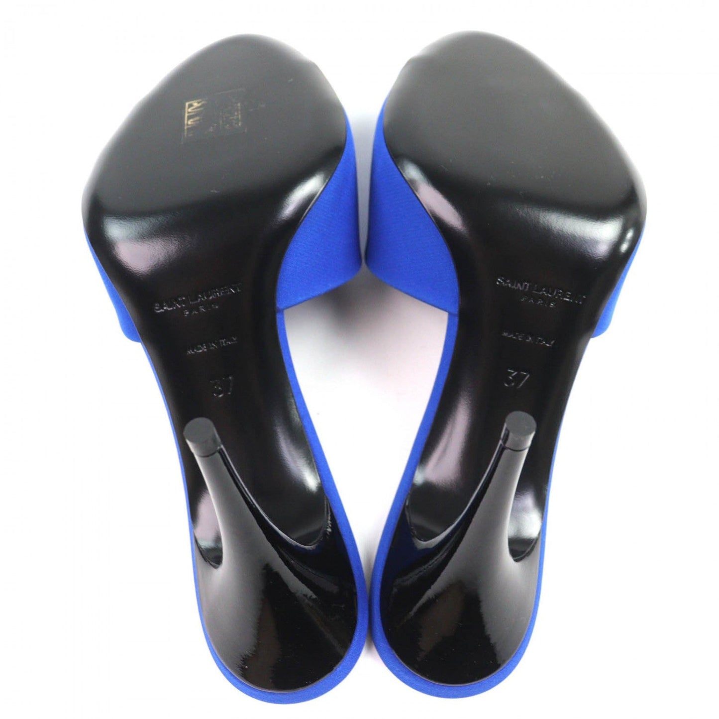 Saint Laurent Paris Mule 699767 Fabric Blue La 16 37