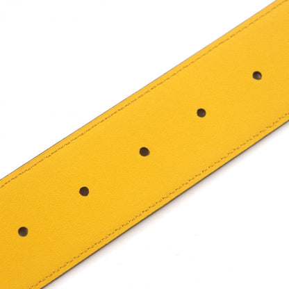 Gucci Belt 709954 Leather Yellow Blue 9036