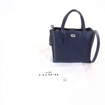Coach Handbag C8859 Leather Navy Willow Tote 24