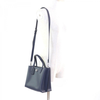 Coach Handbag C8859 Leather Navy Willow Tote 24