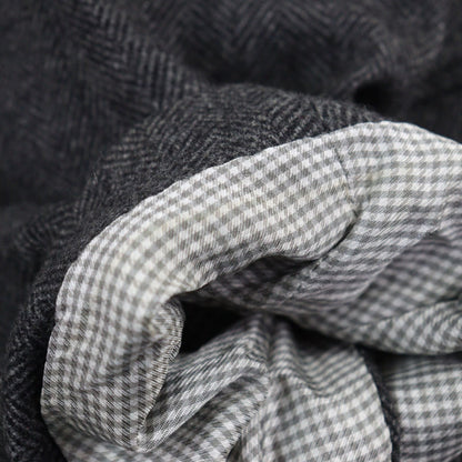 Dunhill Tailored Jacket Cashmere Grey Herringbone Pattern 54