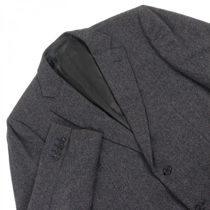 Dunhill Tailored Jacket Cashmere Grey Herringbone Pattern 54