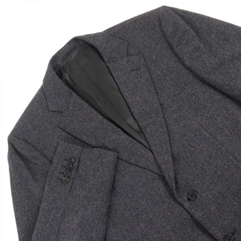 Dunhill Tailored Jacket Cashmere Grey Herringbone Pattern 54
