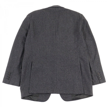 Dunhill Tailored Jacket Cashmere Grey Herringbone Pattern 54