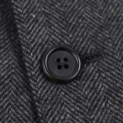 Dunhill Tailored Jacket Cashmere Grey Herringbone Pattern 54