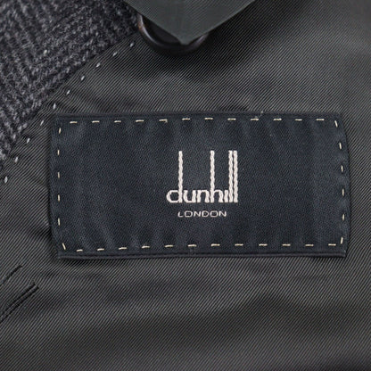 Dunhill Tailored Jacket Cashmere Grey Herringbone Pattern 54