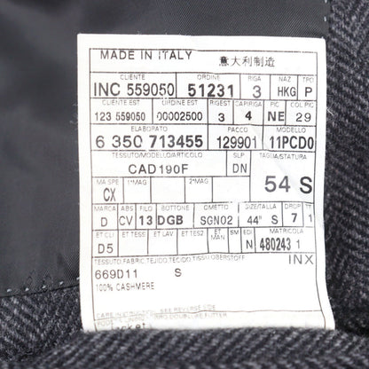 Dunhill Tailored Jacket Cashmere Grey Herringbone Pattern 54