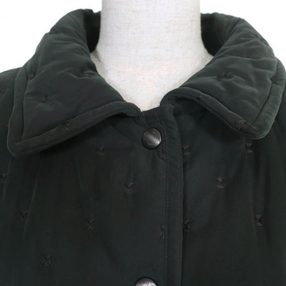 Hermes Coat Polyester Dark Green Type 42