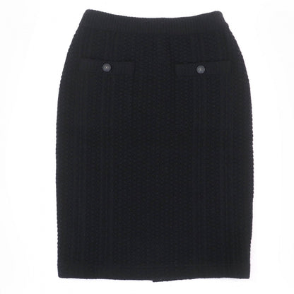 Chanel Tight Skirt 17B P57346K07533 Cashmere Black 36