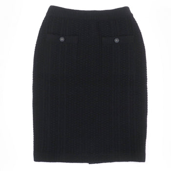 Chanel Tight Skirt 17B P57346K07533 Cashmere Black 36