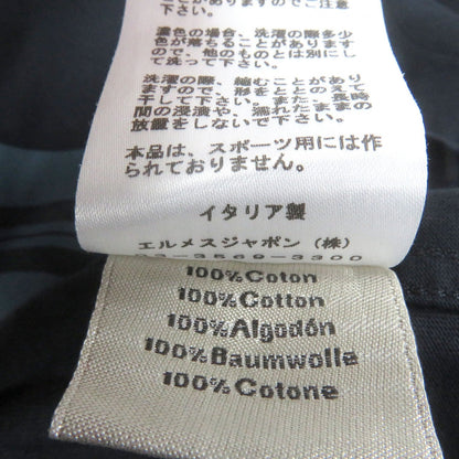 Hermes Short Sleeve T-Shirt Cotton Navy Poulp Watch Xs