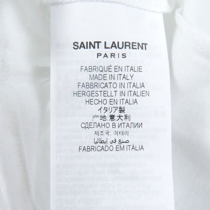 Saint Laurent Paris Short Sleeve T-Shirt 464572 Cotton White Xs