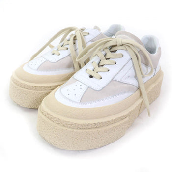 Mm6 Maison Margiela Sneakers S59Ws0189 Leather White Beige Oversized Sole Sneaker 37