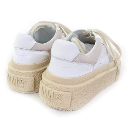 Mm6 Maison Margiela Sneakers S59Ws0189 Leather White Beige Oversized Sole Sneaker 37