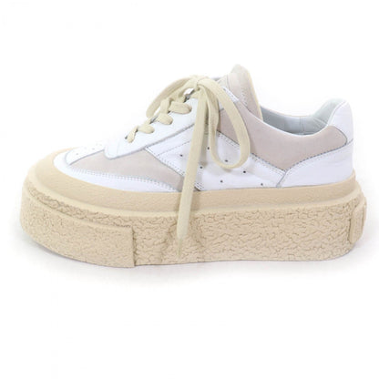 Mm6 Maison Margiela Sneakers S59Ws0189 Leather White Beige Oversized Sole Sneaker 37