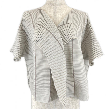 Issey Miyake Cardigan Im31Ko788 Polyester Gray 2
