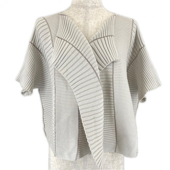 Issey Miyake Cardigan Im31Ko788 Polyester Gray 2