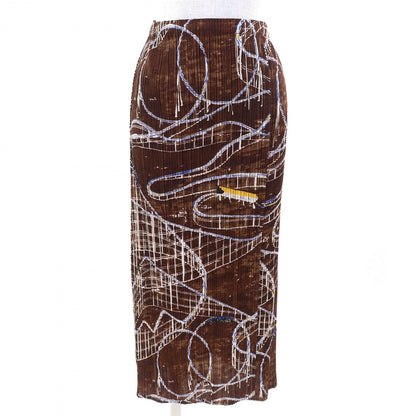Pleats Please Skirt Pp43-Jg585 Polyester Brown Type 2