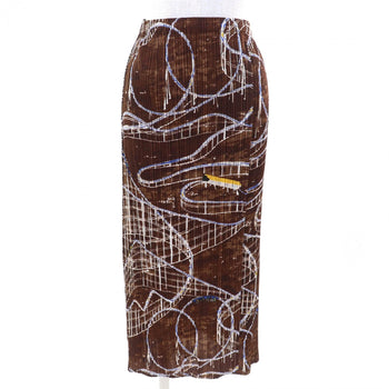 Pleats Please Skirt Pp43-Jg585 Polyester Brown Type 2