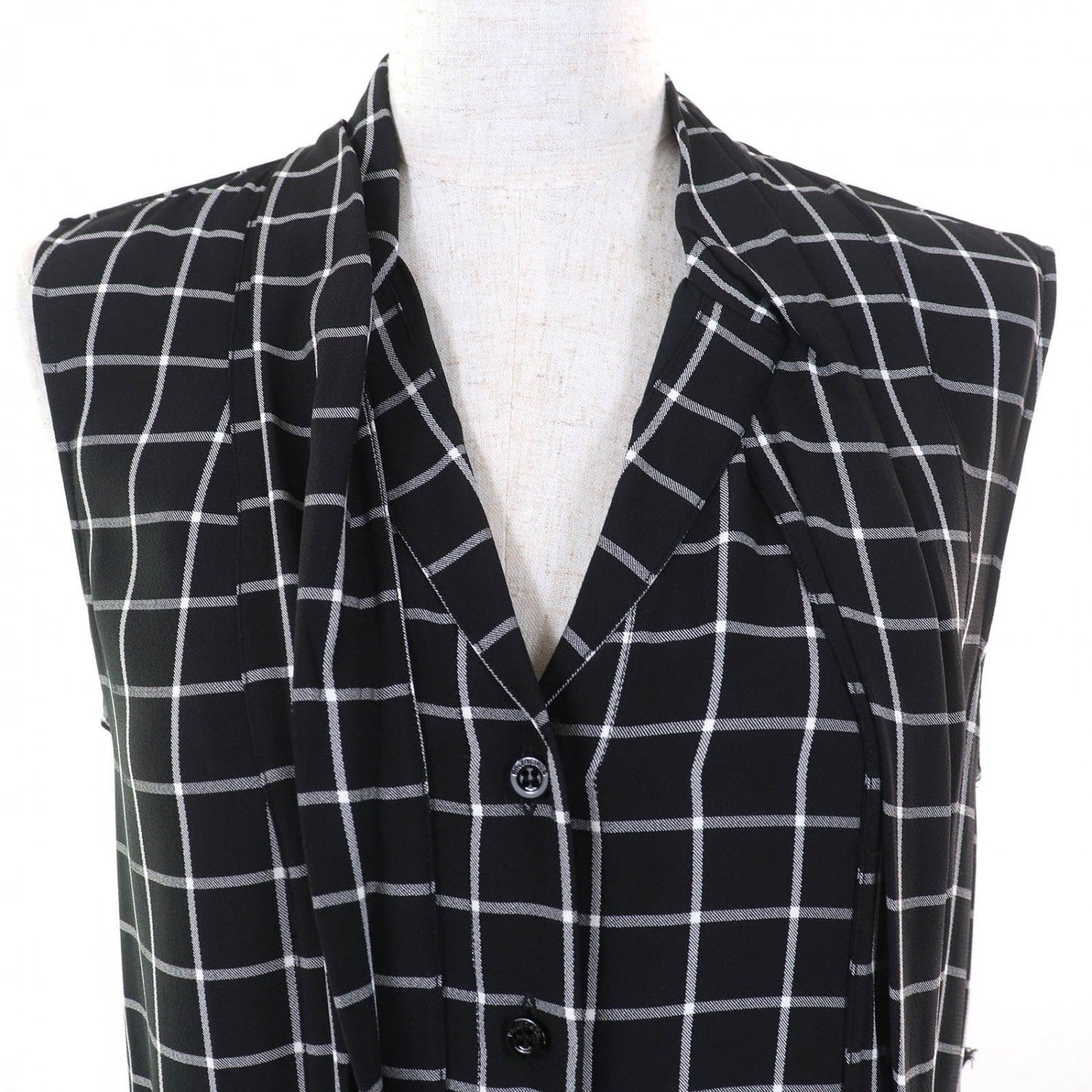 Balenciaga Ensemble 556247 Rayon Black White 34