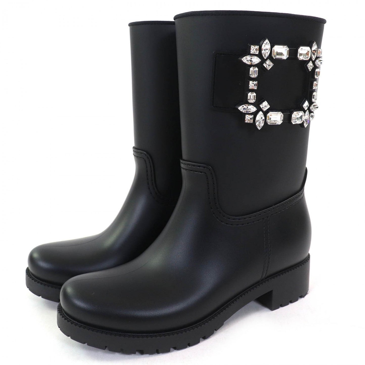 Rogervivier Short Boots Rubber Black Tempet Viv 37