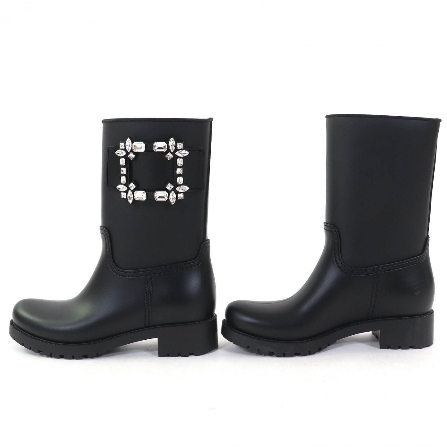 Rogervivier Short Boots Rubber Black Tempet Viv 37