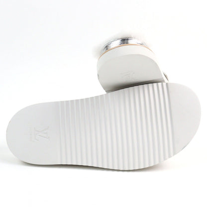 Louis Vuitton Sandals 1A9Inm Leather Silver Lv Easy Line 7